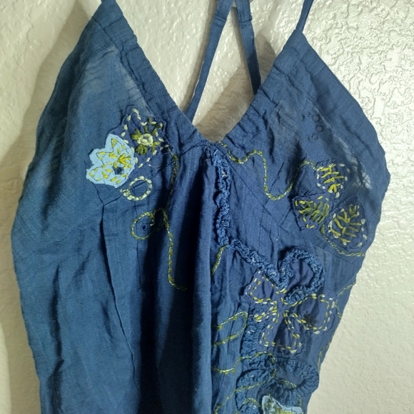 Miss sixty Y2K silk embroidered cami Top Sz S - Picture 2 of 7